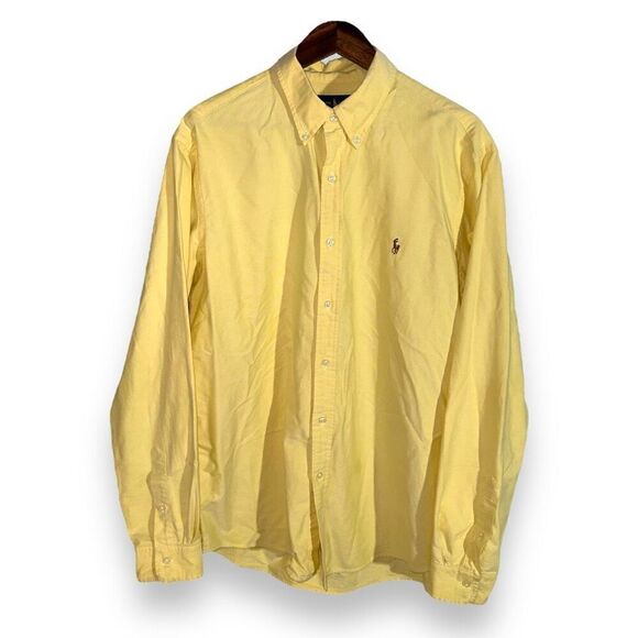 Polo Ralph Lauren Spring Yellow Iconic Oxford Shirt XL - Picture 1 of 7